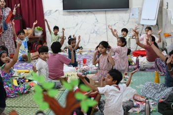 Kids Celebrating Environmental Day