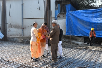 Temple Hall and Altar Slab Casting Ceremony