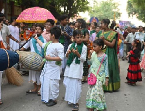 A special rath yatra by the kids!